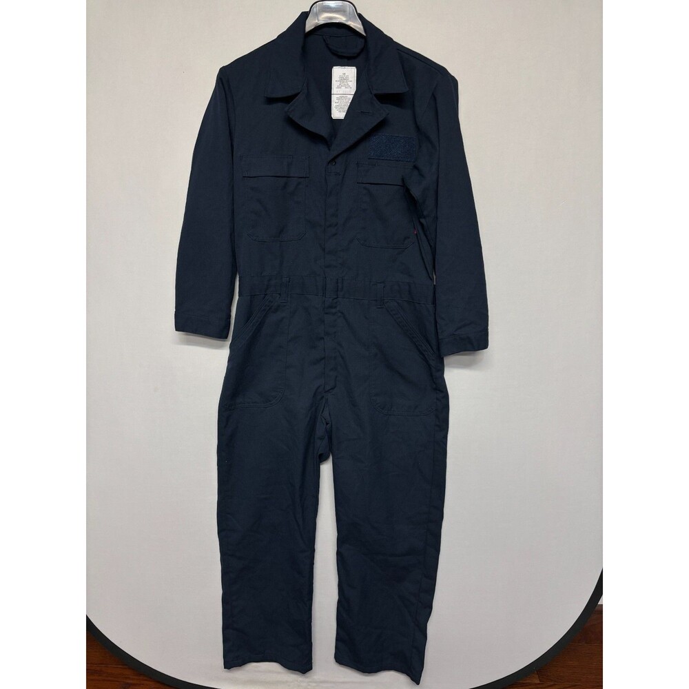 US Navy Size 42S Flame Resistant Coveralls Mechanic Workwear Jumpsuit  D128 -15